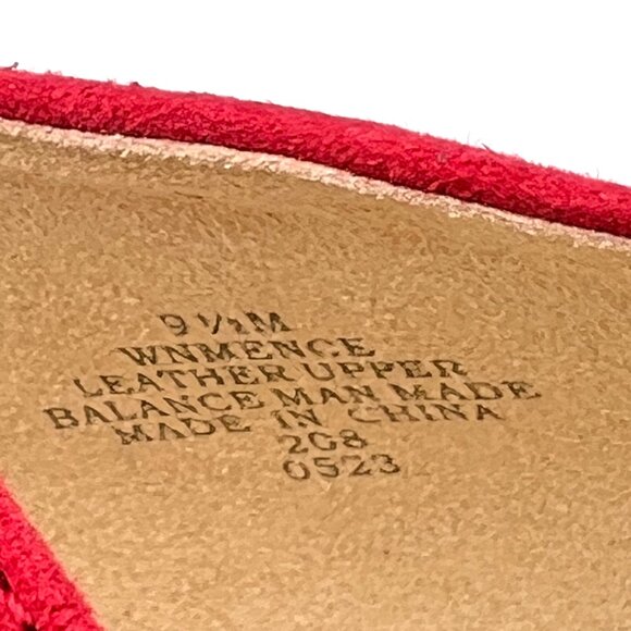 Nine West Womens Size 9.5 Red Suede Leather Pumps Heels Shoes - Picture 14 of 14